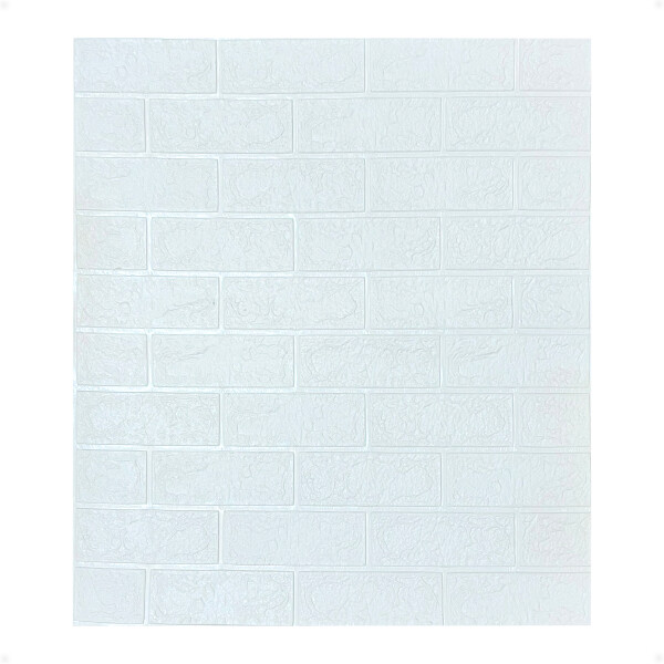 Placa Revestimiento de Pared Autoadhesiva Ladrillo Blanco Placa Revestimiento de Pared Autoadhesiva Ladrillo Blanco