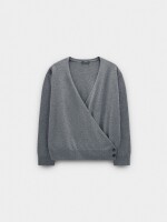 Jersey De Punto Cruzado gris