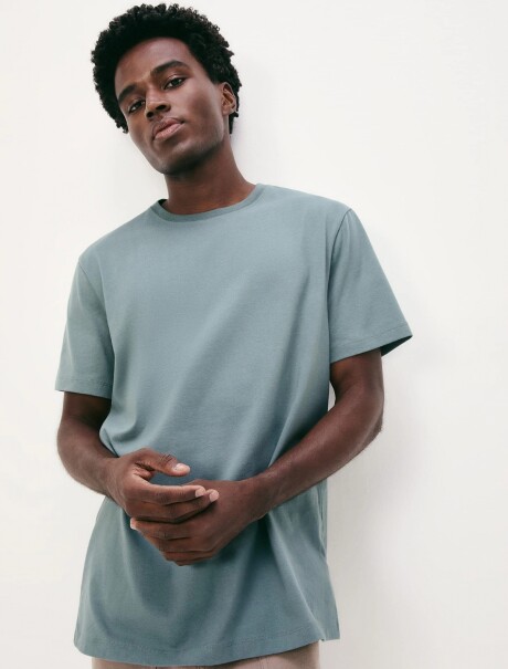 CAMISETA BÁSICA MANGA CORTA VERDE