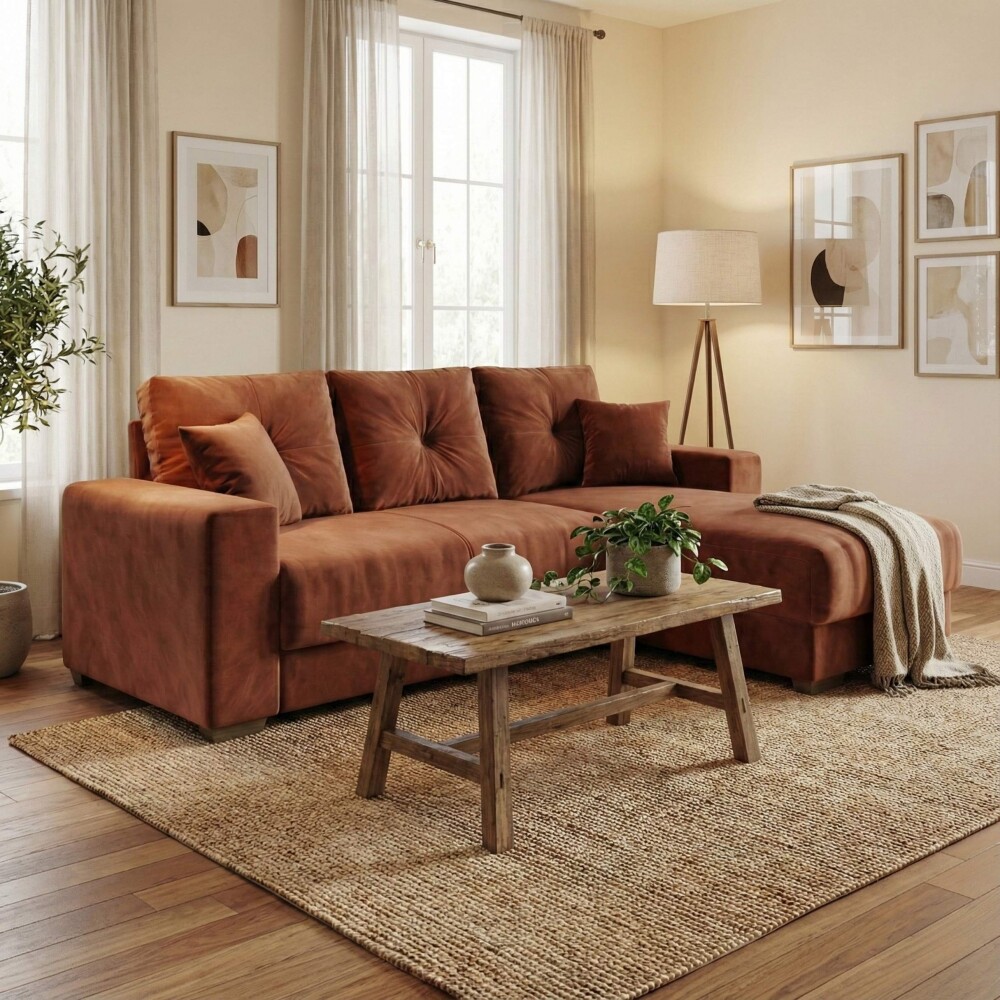 Sillón 3 cuerpos con Chaise - California Cobre