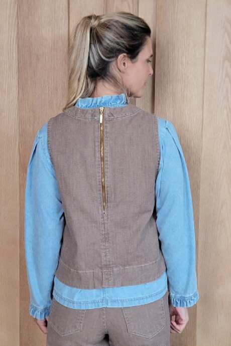 Chaleco Cadaqués Strech Almendra