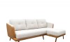 Sofá Con Chaise - Triunfo - 3 Cuerpos Marrón y beige Chaise Izquierdo
