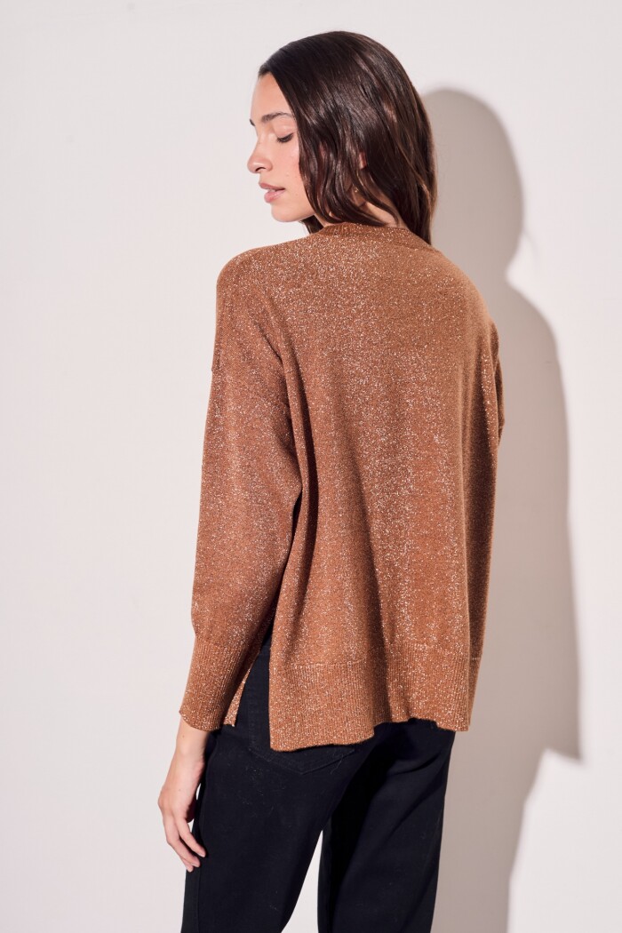 Sweater Lurex Camel