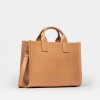 Cartera de mano Capri en cuero liso vegetal Vaqueta