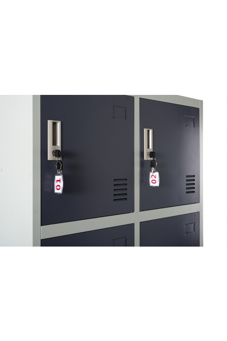 Guardabultos Locker Metálicos De 8 Puertas Guardarropa- Gris Guardabultos Locker Metálicos De 8 Puertas Guardarropa- Gris