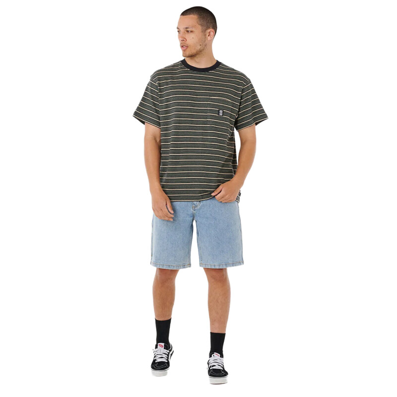 Remera Rip Curl Search Stripe Tee - Negro Remera Rip Curl Search Stripe Tee - Negro