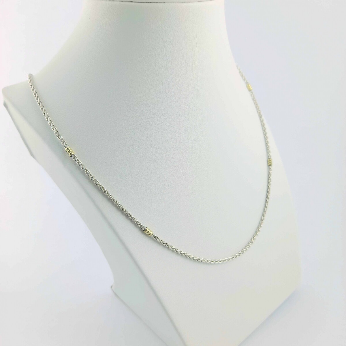 Gargantilla de plata 925 con double de oro 18k. 