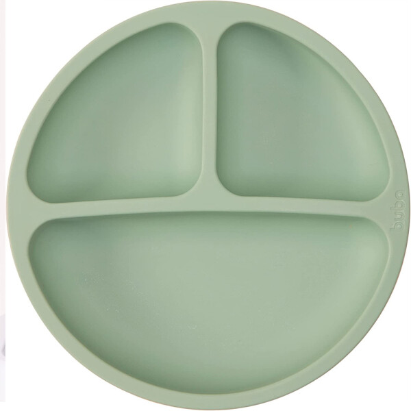 Plato con divisiones y ventosa BUBA verde