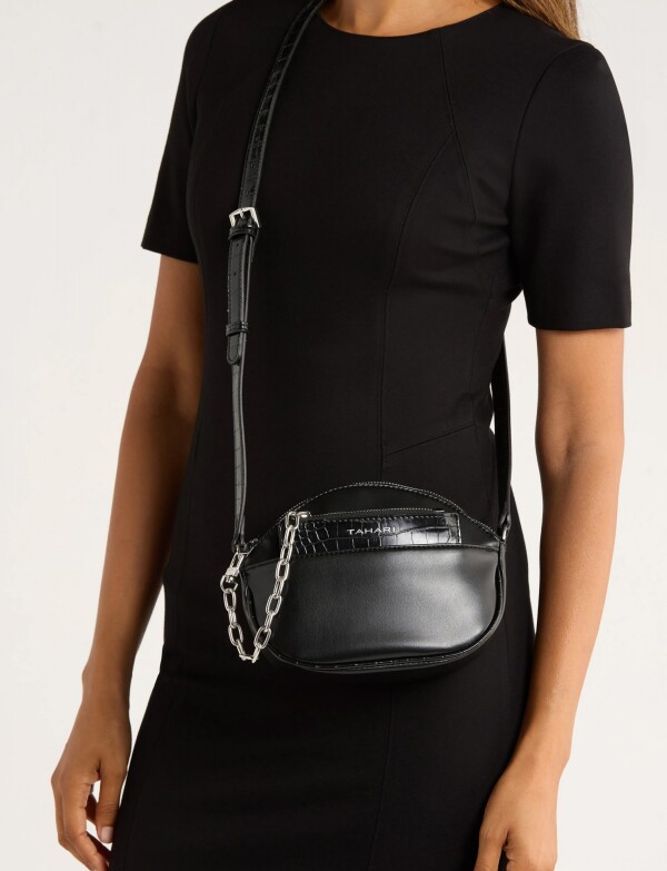 Cartera Crossbody Con Monedero NEGRO