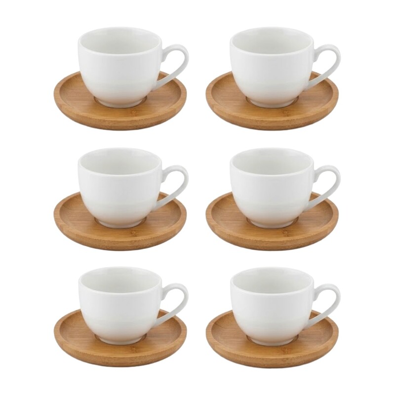 SET TAZA C/PLATITO BAMBU 12PZAS Unica