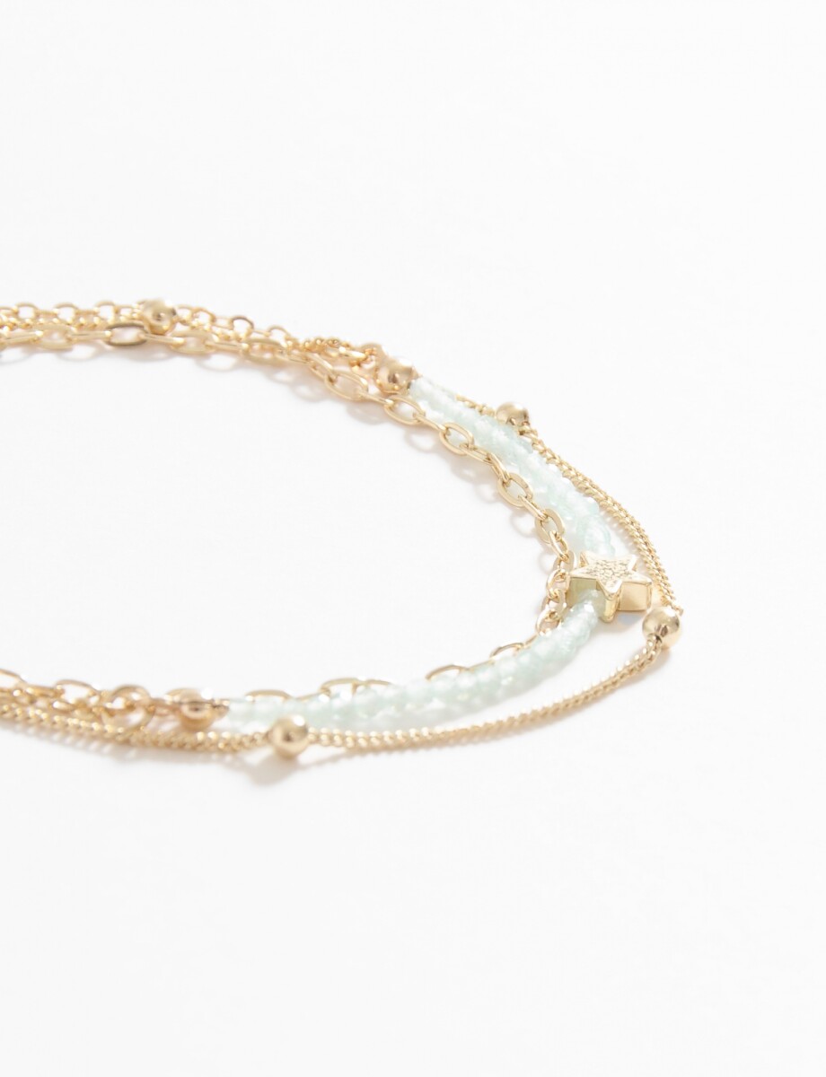 Set de 3 pulseras - dorado 