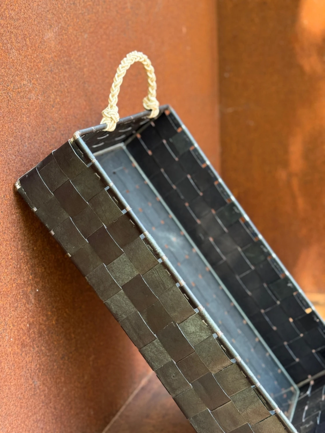 Rectangular Braided Table Basket Grande