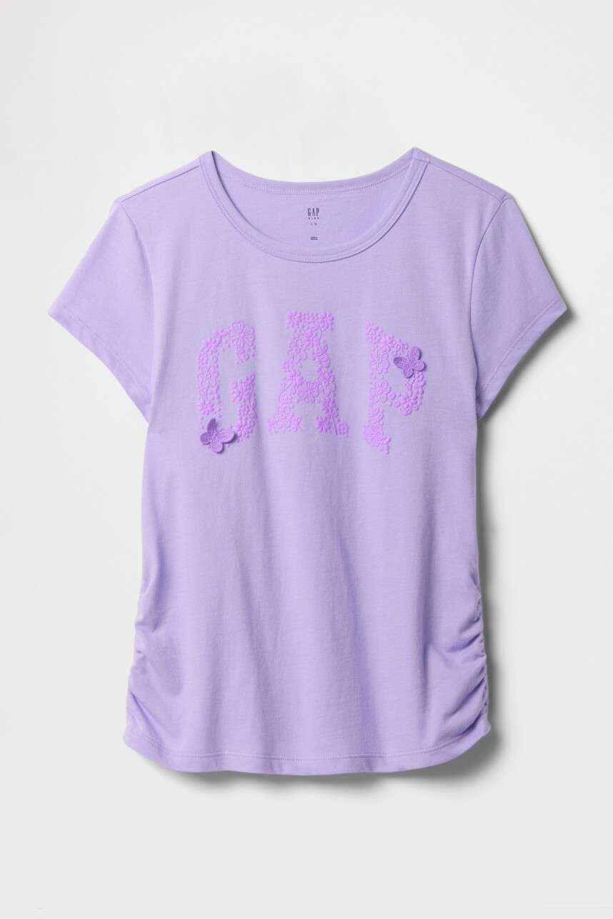 Remera Logo Gap Niña Warm Violet 568