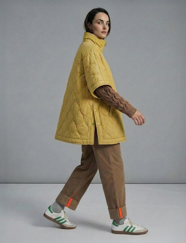 Poncho Capitoneado MOSTAZA