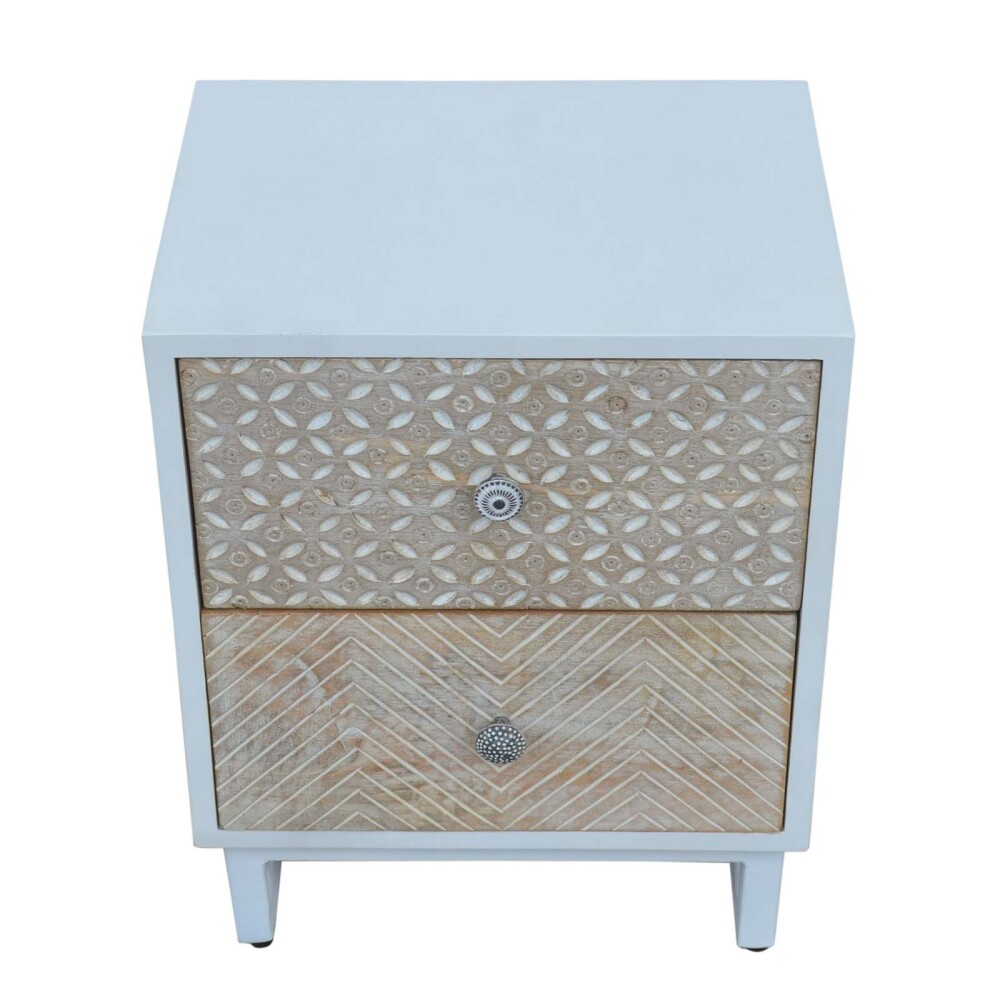 MESA DE LUZ MADERA BLANCO CALISTA