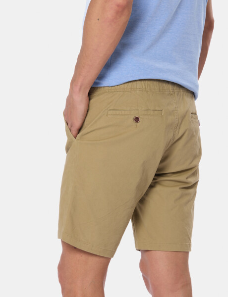 BERMUDA CON CINTURA ELASTIZADA Beige