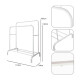 Perchero Para Ropa de Metal Doble Práctico y Resistente Blanco