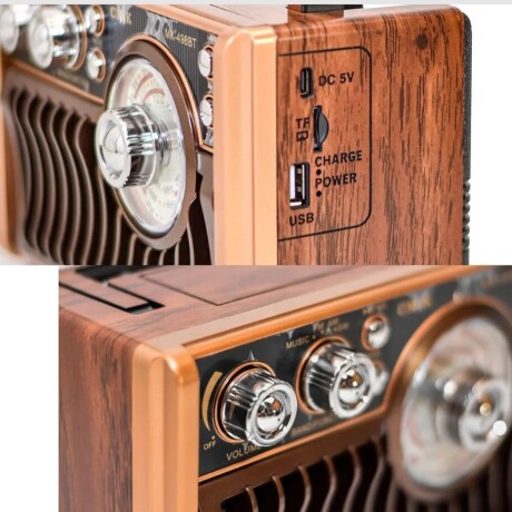 Radio Retro Mk498Bt Tws/Tf/Bluetooth Batería Recargable Ub 001