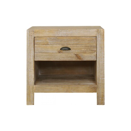 MESA DE LUZ 1 CUERPO MADERA NATURAL-BEIGE MONTAUK