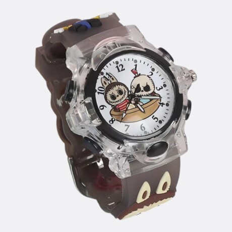 Reloj De Pulsera Infantil Labubu Colores Marrón