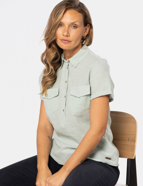 CAMISA DE LINO Verde