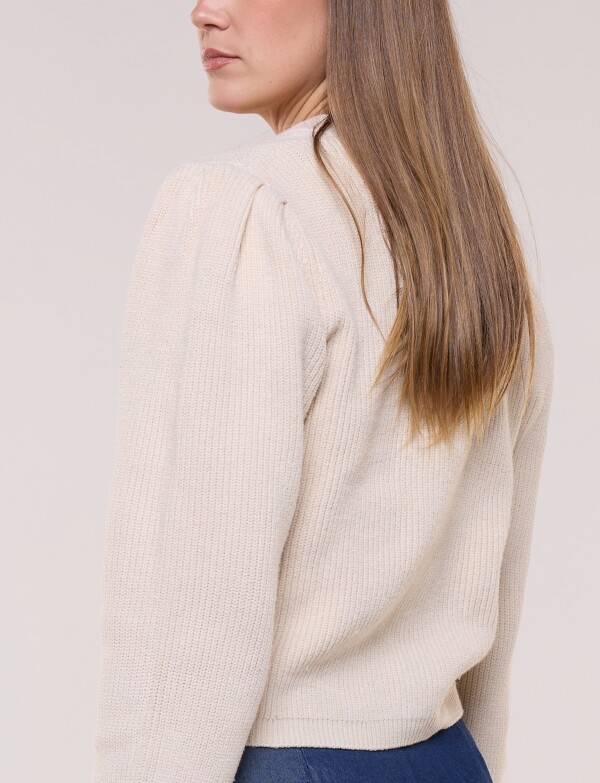 Cardigan Botones Forrados BEIGE