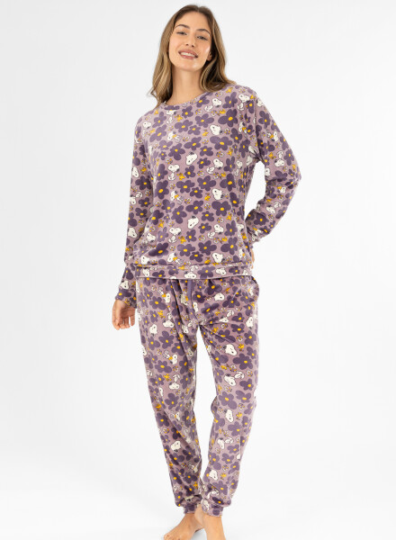 Pijama snoopy velour Lila