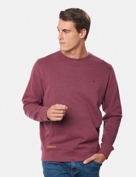 BUZO DE FELPA CON BOLSILLO Bordo