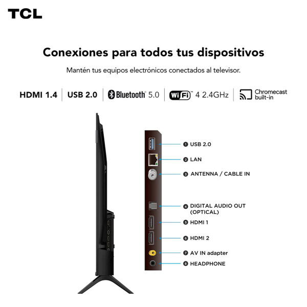 Smart Tv 43 Tcl 43s5 K Qled Fhd Google Tv Hdr Dolby TV 43" TCL 43S5K QLED FHD GOOGLE TV