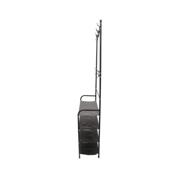 Perchero Ropa Rack Multifuncional Zapatero Organizador Percha Estantes Imback Color Negro Perchero Ropa Rack Multifuncional Zapatero Organizador Percha Estantes Imback Color Negro