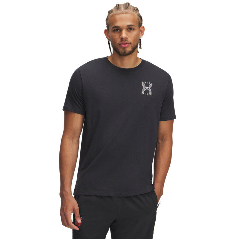UA RUN 96 SHORTSLEEVE-ORG GRY-016