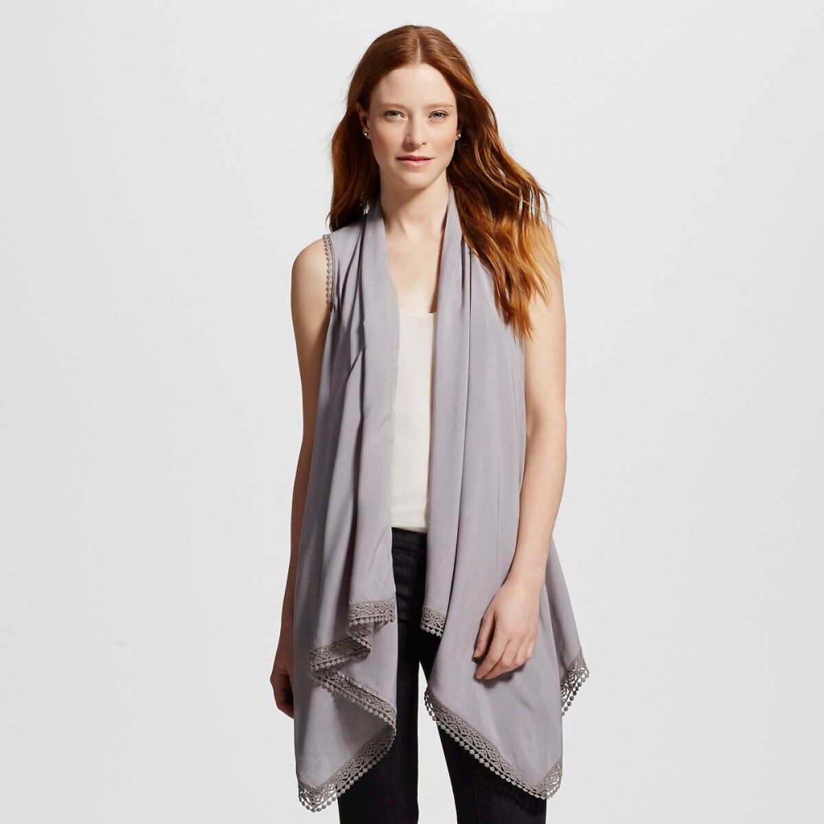 Chaleco Largo Crochet - Gris 
