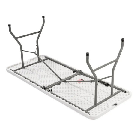 Mesa Plegable en Plástico Reforzado 1,80 mts Jardín Patio Blanco