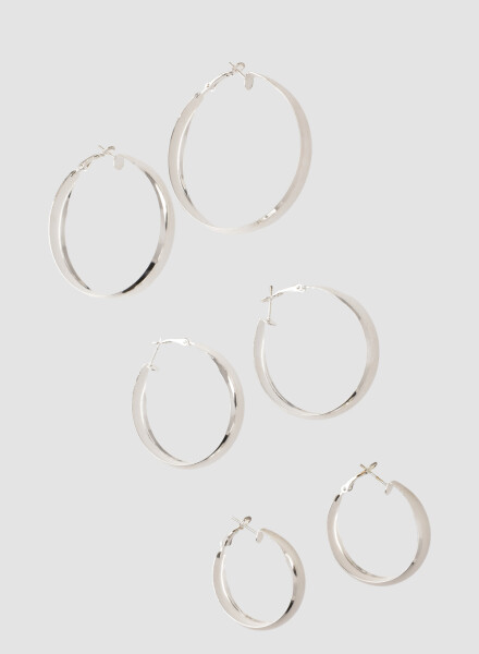 Set aros grandes Plata