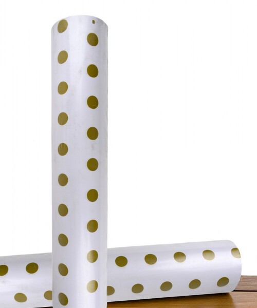 Papel Regalo Bobina 60cm x 100mts GOLDEN DOTS