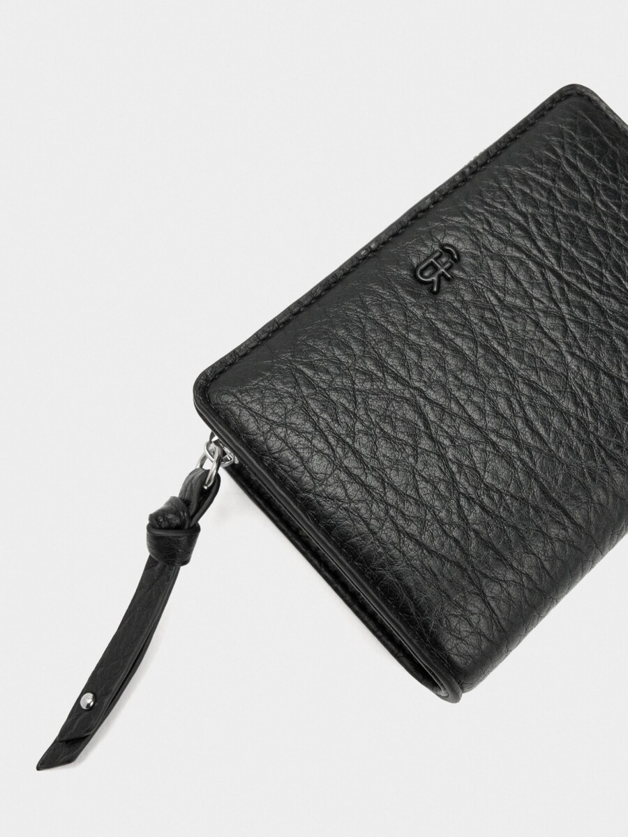 Cartera Efecto Craquelado negro