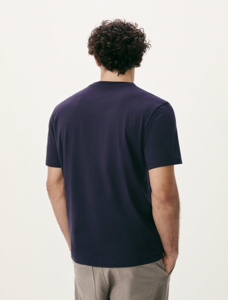 CAMISETA CON ESTAMPA MODELO REGULAR AZUL