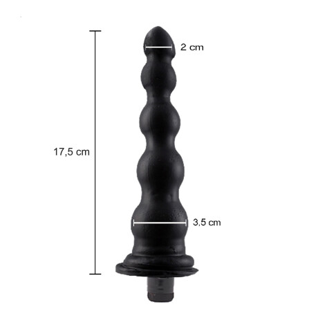 Dilatador Anal Inexpulsable XL Con Micro Vibro Negro