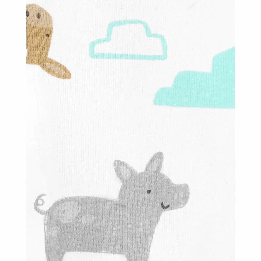 Enterito Carters Con medias y gorro - Primer Muda NB Cow Grey