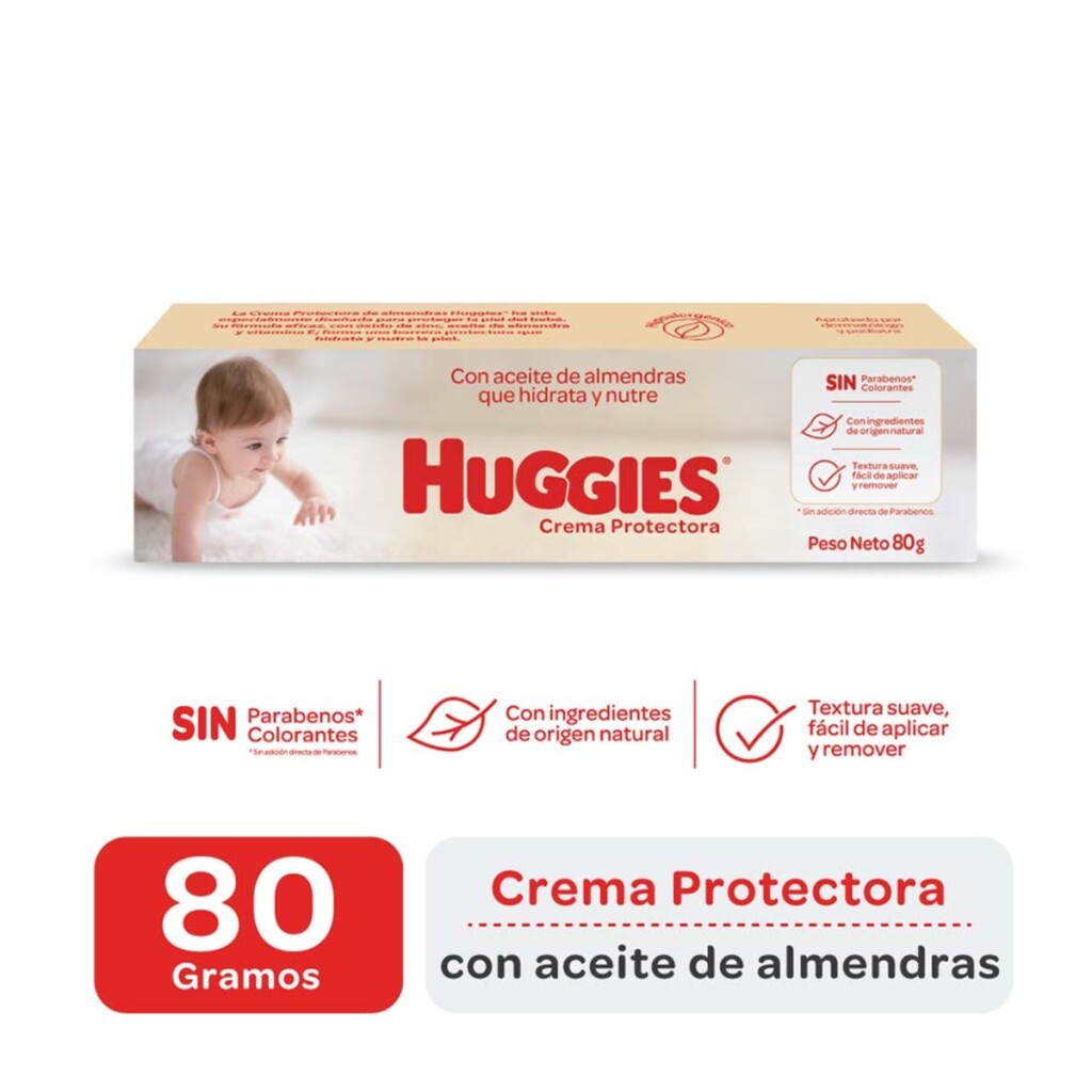 Crema Protectora Huggies con Aceite de Almendra -  Cont.80 g