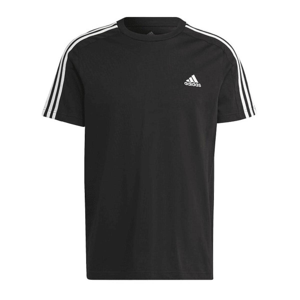 Remera de Hombre Adidas Essentials Single Jersey - Negro - Blanco 