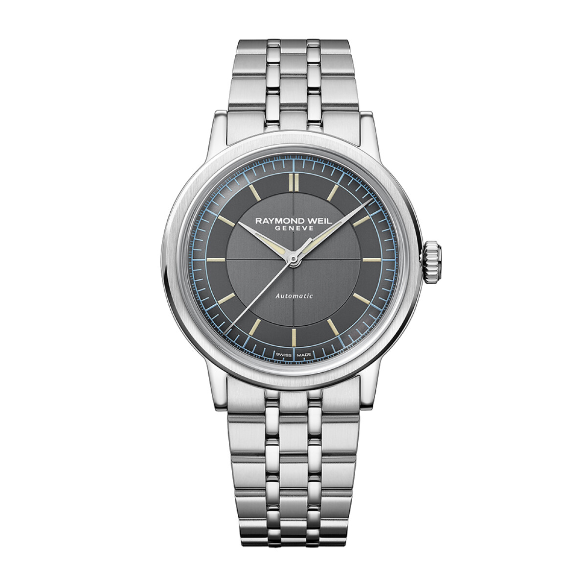 Reloj RAYMOND WEIL Millesime Central Seconds Automático de acero con esfera antracita 