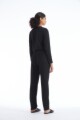 Pantalon sastrero de pierna recta negro
