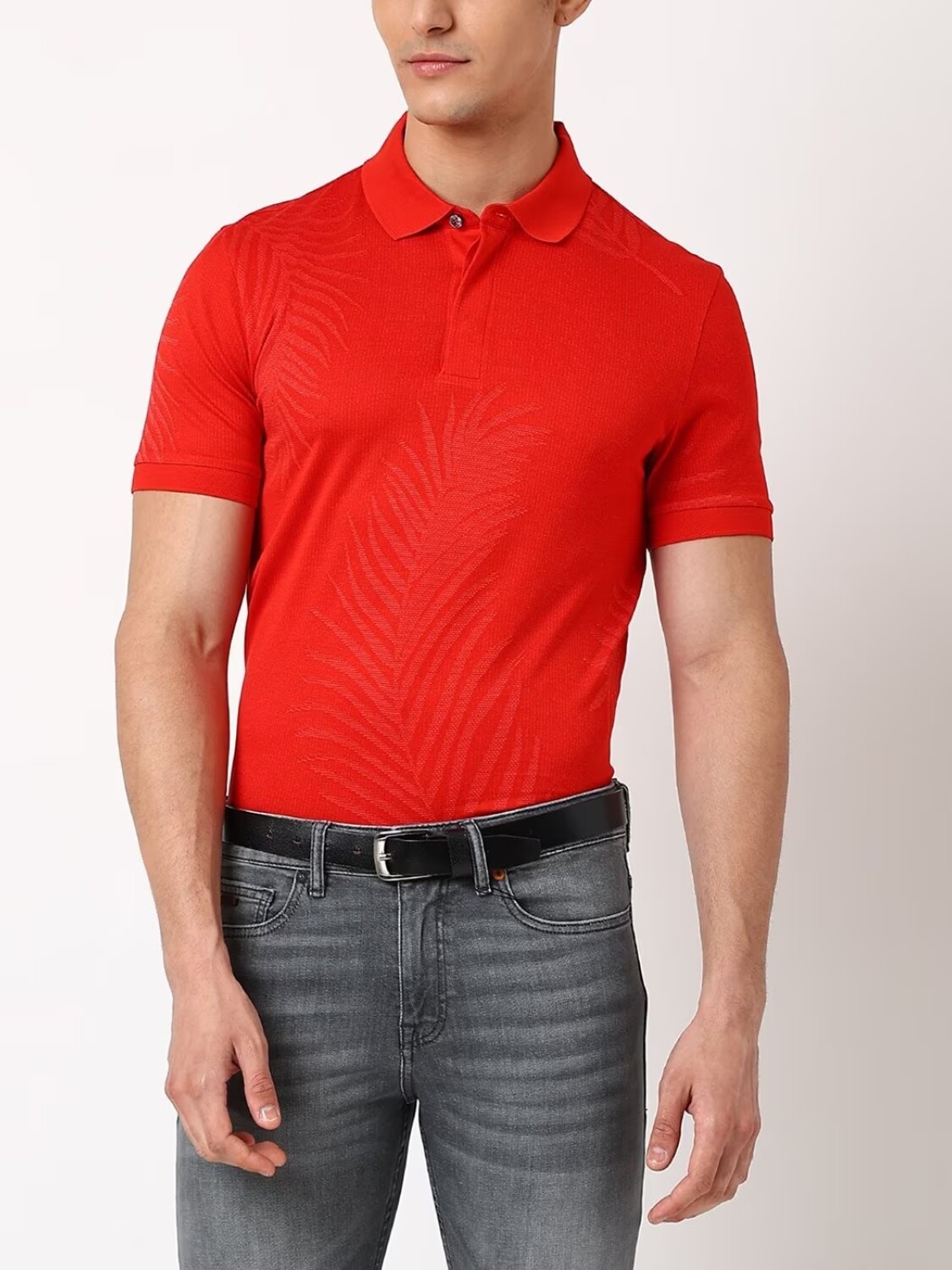 Hugo Boss -Remera Polo slim fit, Penrose-39 Rojo