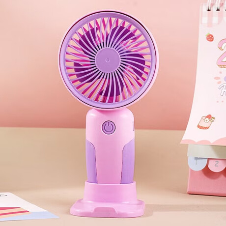 Mini ventilador portátil con base Lila