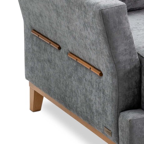 Sofá Amadeus - Tela Microfibra - 3 cuerpos 2222 (Grafito)