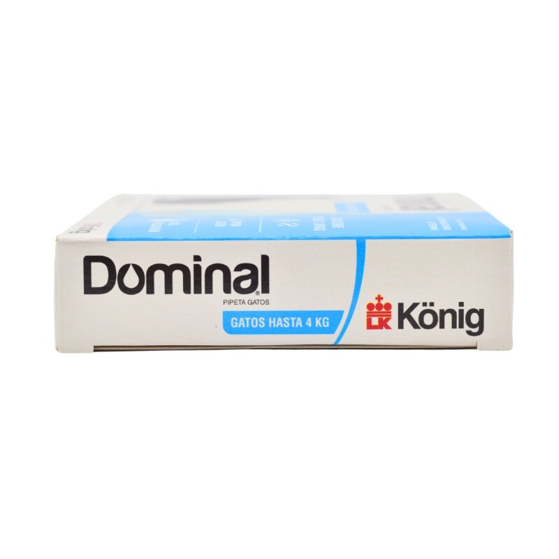 PIPETA ANTIPULGAS Y ANTIGARRAPATAS DOMINAL GATOS KONIG HASTA 4 KG