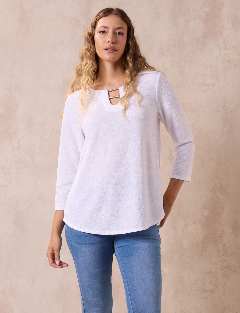 Blusa Labrada - Blanco 