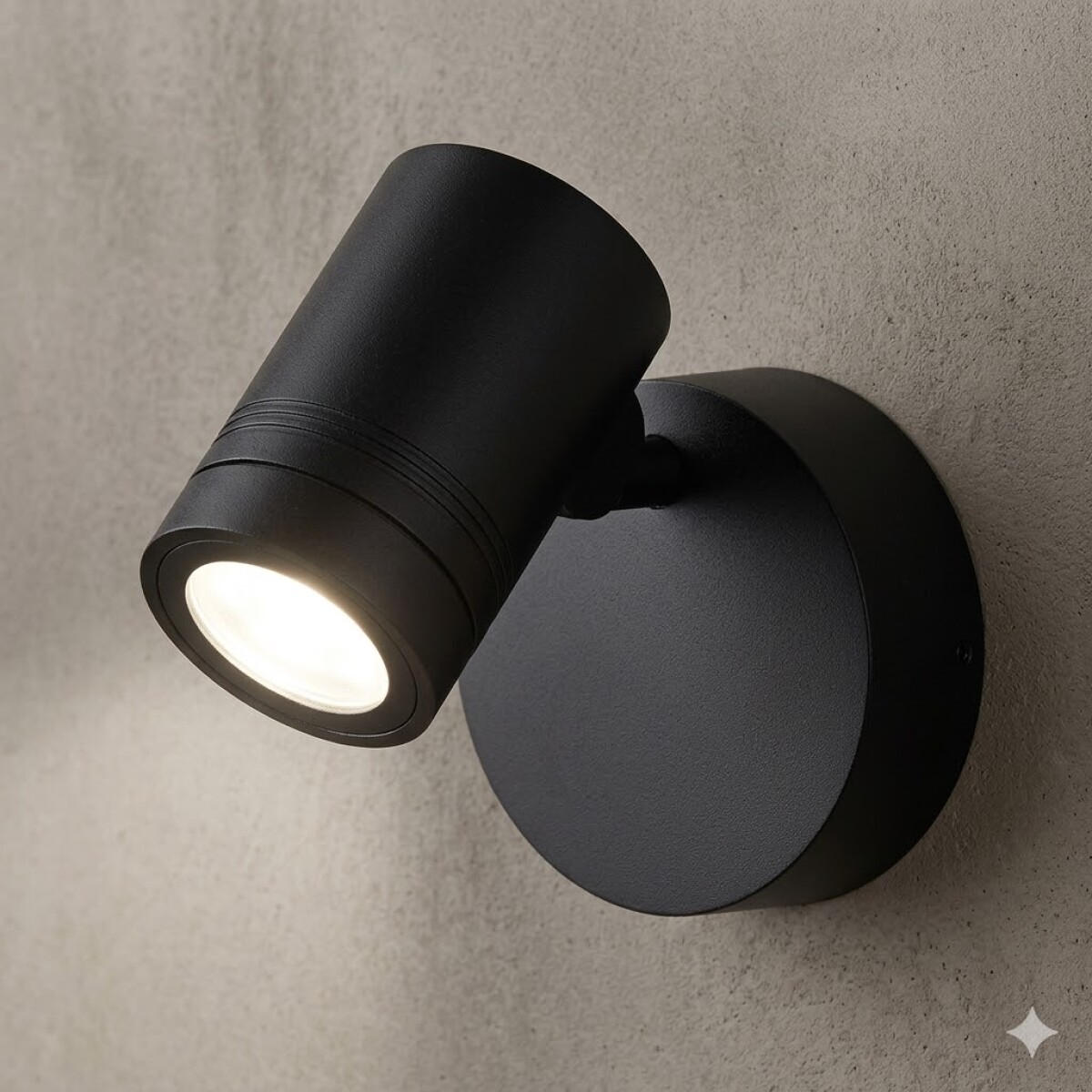 APLIQUE SPOT DIRIGIBLE 8W APTO INTEMPERIE - NEGRO 