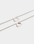 Collares Infantiles Licencias Set De Collares Para Compartir "hello Kitty" - Plateado
